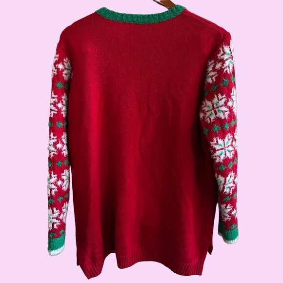 Christmas Xmas Sweater Womens 2X Multicolor‎ Long Sleeve Heavy Knit Pullover - Picture 3 of 9